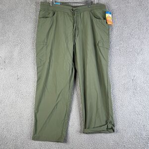 Columbia Pants Womans  XL 27" L  Green Regular 50upf Omni-Shade Outdoor 37x25